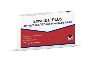 EXCALIBA PLUS 40 mg/ 5 mg/ 12.5 mg film kaplı tablet (28 tablet) kutu görseli