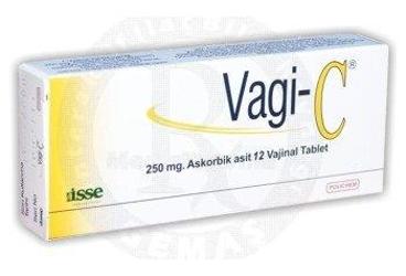 VAGI-C 250 mg 12 vaginal tablet kutu görseli