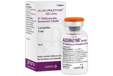 ALDURAZYME 100 U/ml inf. için konsantre çözelti 5 ml {Genzyme} kutu görseli
