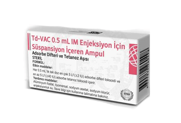TD-VAC 0.5 ml IM enjeksiyon için süspansiyon içeren ampül kutu görseli
