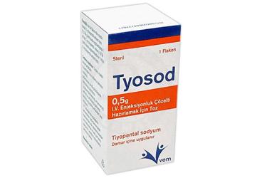TYOSOD 0.5 G I.V ENJEKSIYONLUK çözelti hazırlamakiçin toz kutu görseli