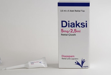 DIAKSI 5 mg /2.5 ml rektal çözelti kutu görseli