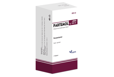 PARTEMOL 1 G/100 ml infüzyon çözeltisi içeren 12 flakon kutu görseli