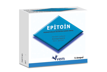 EPITOIN 250 mg/5 ml enj. solüsyon içeren ampül kutu görseli