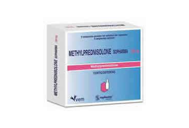 METHYLPREDNISOLONE SOPHARMA 40 mg enjeksiyonluk solüsyon hazırlamak için liyofilize toz içeren ampül kutu görseli