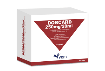 DOBCARD 250 mg / 20 ml infüzyon için konsantre çözelti içeren 10 ampül kutu görseli