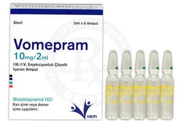 CLOPRAM 10 mg/2 ml IM/IV enj. çöz. içeren 5 ampül kutu görseli