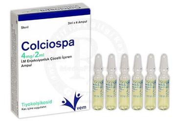 COLCIOSPA 4mg/2ml IM enj. için çözelti içeren 6 ampül kutu görseli