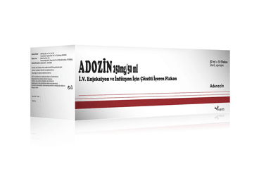 ADOZIN 250 mg/50 ml IV enjeksiyon ve infüzyon için çözelti içeren 10 flakon kutu görseli