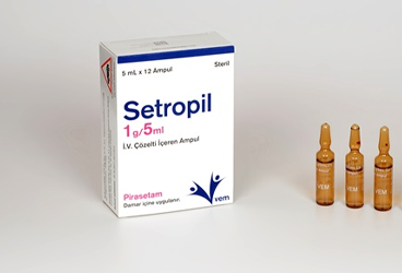 SETROPIL 1 gr / 5 ml IV çözelti içeren 12 ampül kutu görseli