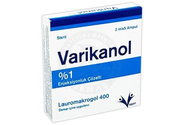 VARIKANOL %1 enjeksiyonluk çözelti kutu görseli
