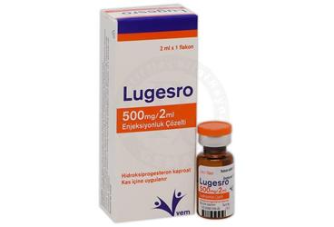 LUGESRO 500 mg/2 ml enjeksiyonluk çözelti kutu görseli