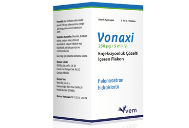 VONAXI 250 mcg/5 ml IV. enjeksiyonluk çözelti içeren 1 flakon kutu görseli