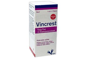 VINCREST 1mg/1 ml I V enjeksiyonluk çözelti kutu görseli