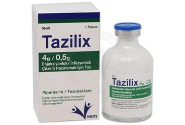 TAZILIX 4 G/0.5 G enjeksiyonluk/infüzyonluk çözelti hazırlamak için toz (1 adet) kutu görseli