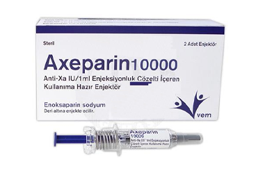 AXEPARIN ANTI XA 10000 IU/1 ml enjeksiyonluk çözelti içeren kullanımahazır enjektör (2 enjektör) kutu görseli