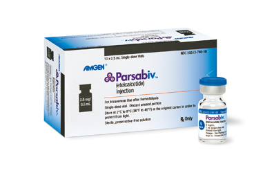 PARSABIV 2.5 mg /0.5 ml IV enjeksiyonluk çözelti (6 flakon) kutu görseli