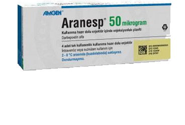 ARANESP 50 mcg 4 kullanıma hazır dolu enjektör içinde enj. çözelti kutu görseli
