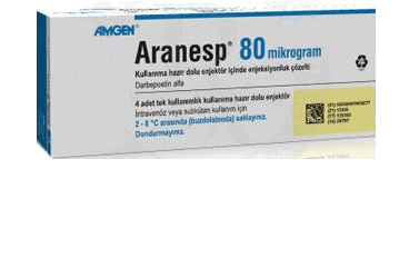 ARANESP 80 mcg 4 kullanıma hazır dolu enjektör içinde enj. çözelti kutu görseli