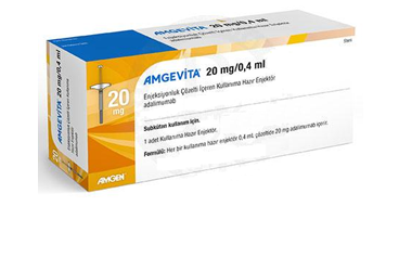 AMGEVITA 20 mg/0.4 ml enjeksiyonluk çözelti içeren kullanımahazır enjektör (1 adet) kutu görseli