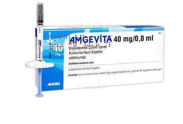 AMGEVITA 40 mg/0.8 ml enjeksiyonluk çözelti içeren kullanımahazır enjektör (2 adet) kutu görseli