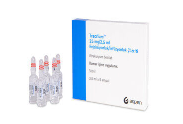 TRACRIUM 50 mg/ 5 ml enjeksiyonluk infüzyonluk çözelti (5 ampül) { Vld } kutu görseli