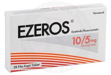 EZEROS 10/5 mg 28 film kaplı tablet kutu görseli
