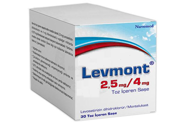 LEVMONT 2.5/4 mg 90 saşe kutu görseli