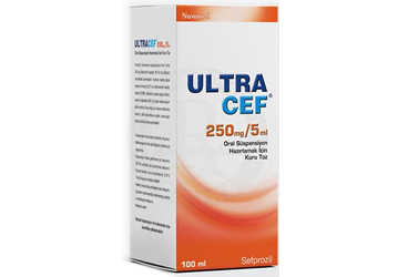 ULTRACEF 250 mg/5 ml oral süspansiyon için kuru toz 100 ml kutu görseli